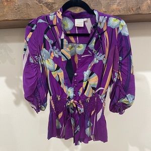 Bilingual Silk Blouse SM $40